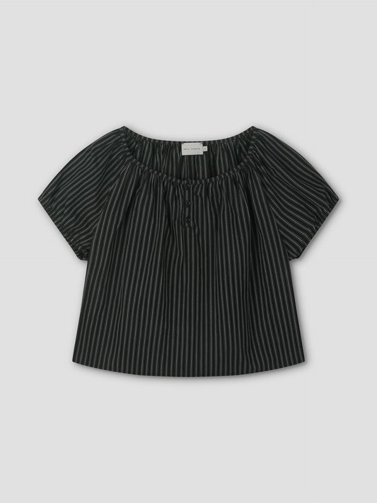 (PRE-ORDER) POPLIN T SHIRT - MONO STRIPE