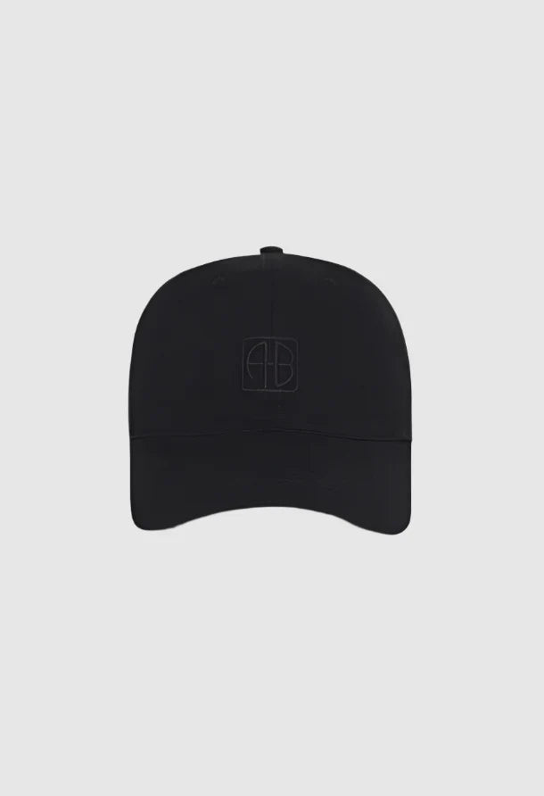 JEREMY BASEBALL CAP FRAMED MONOGRAM - BLACK