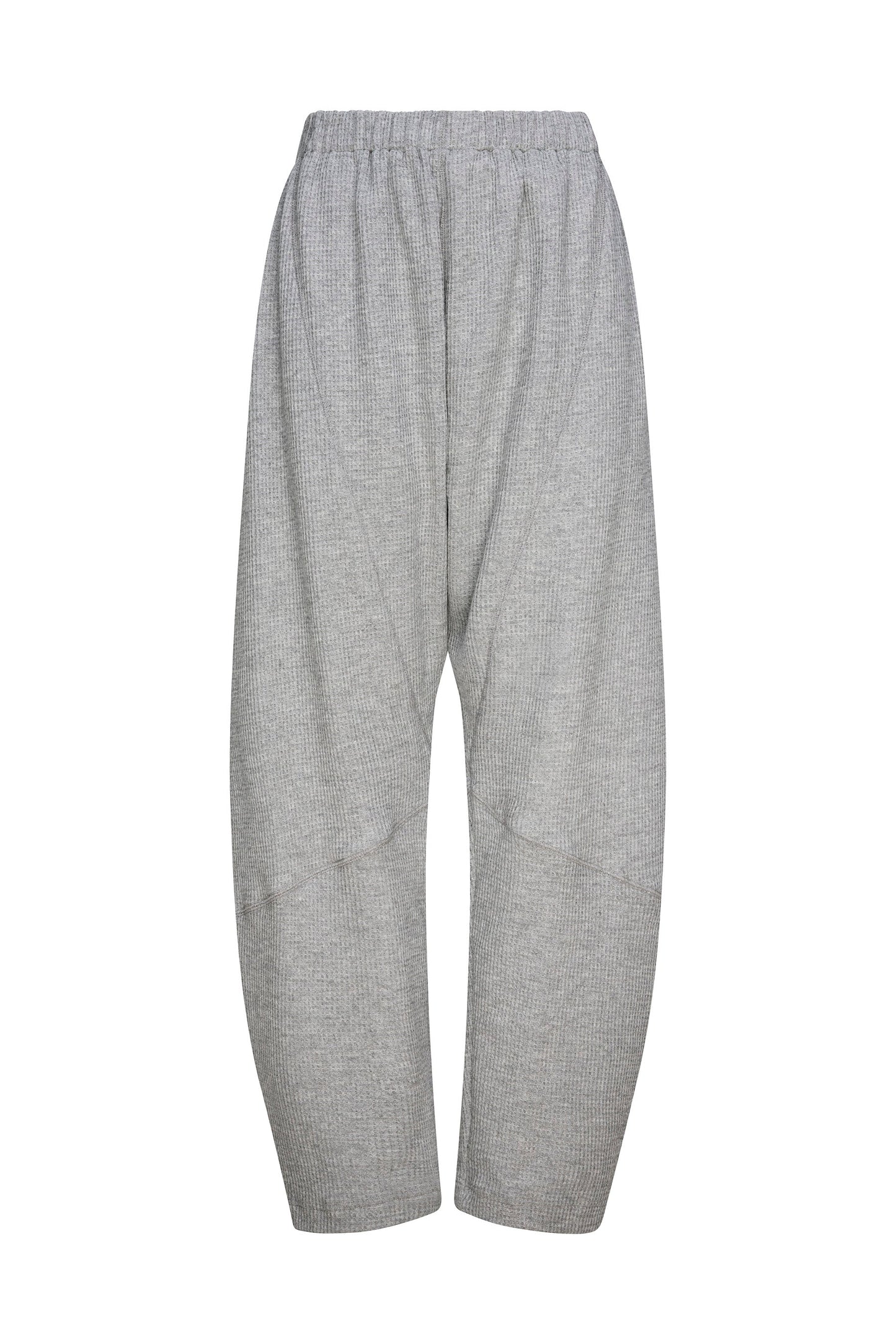 WAFFLE PANELED PANT - GREY MARL