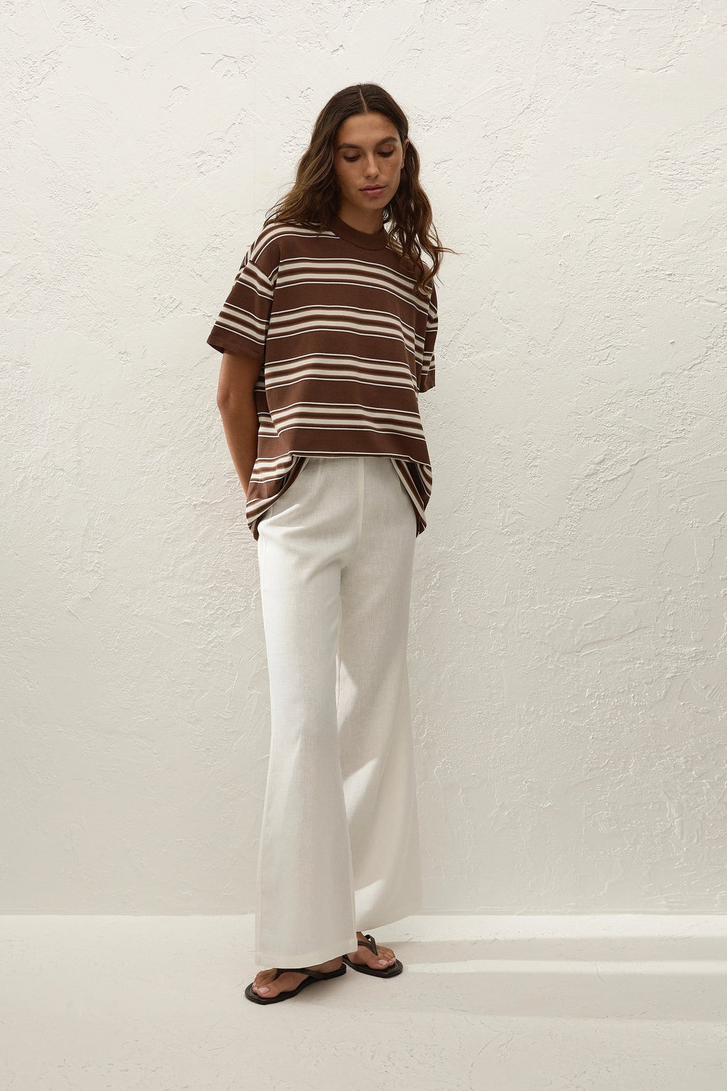 LE PAZ TOP - OMBRE STRIPE MACRO CAROB