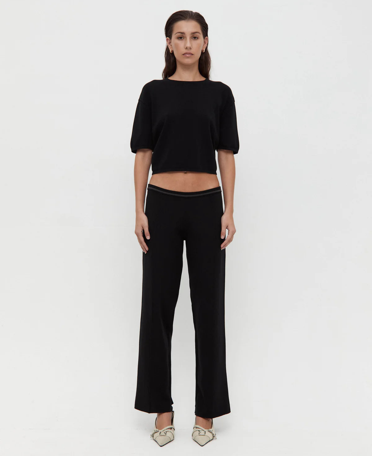 LOW RISE JONI PANT - BLACK