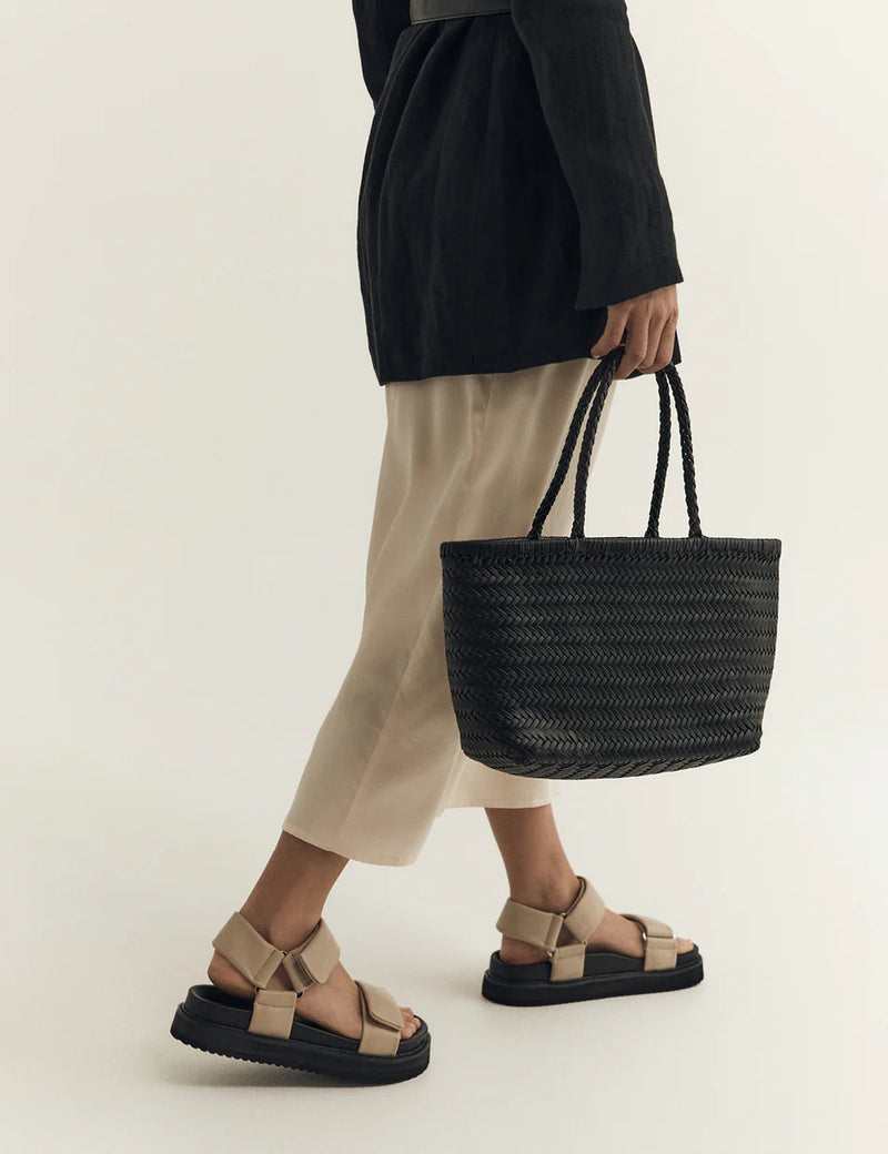 AMELIA WOVEN BAG - BLACK