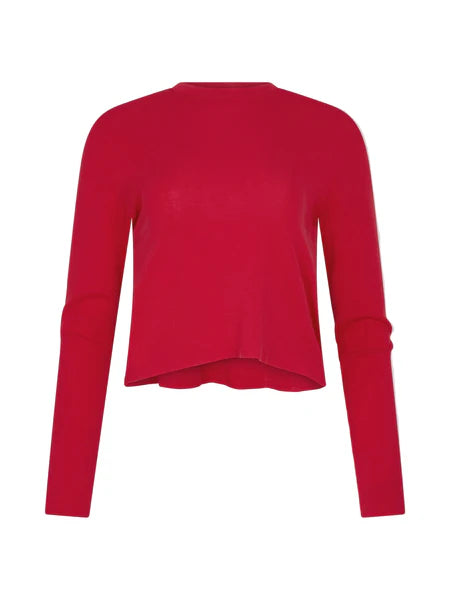 KNITTED BABY LS T SHIRT - RED