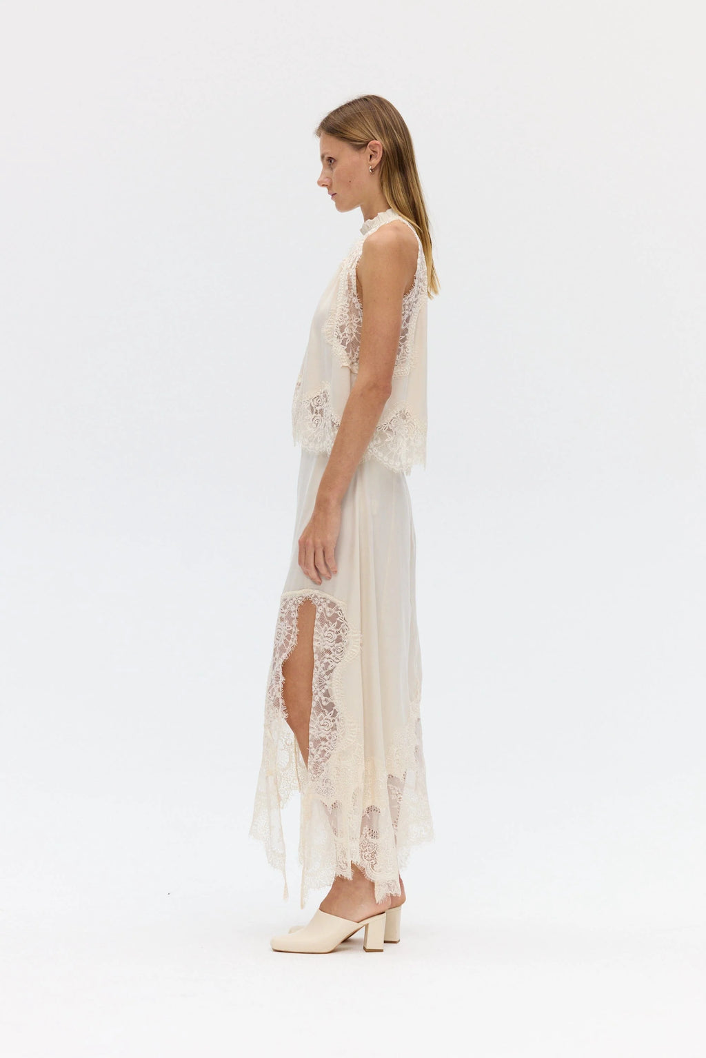 VISIONS LACE SKIRT - BUTTERCREAM