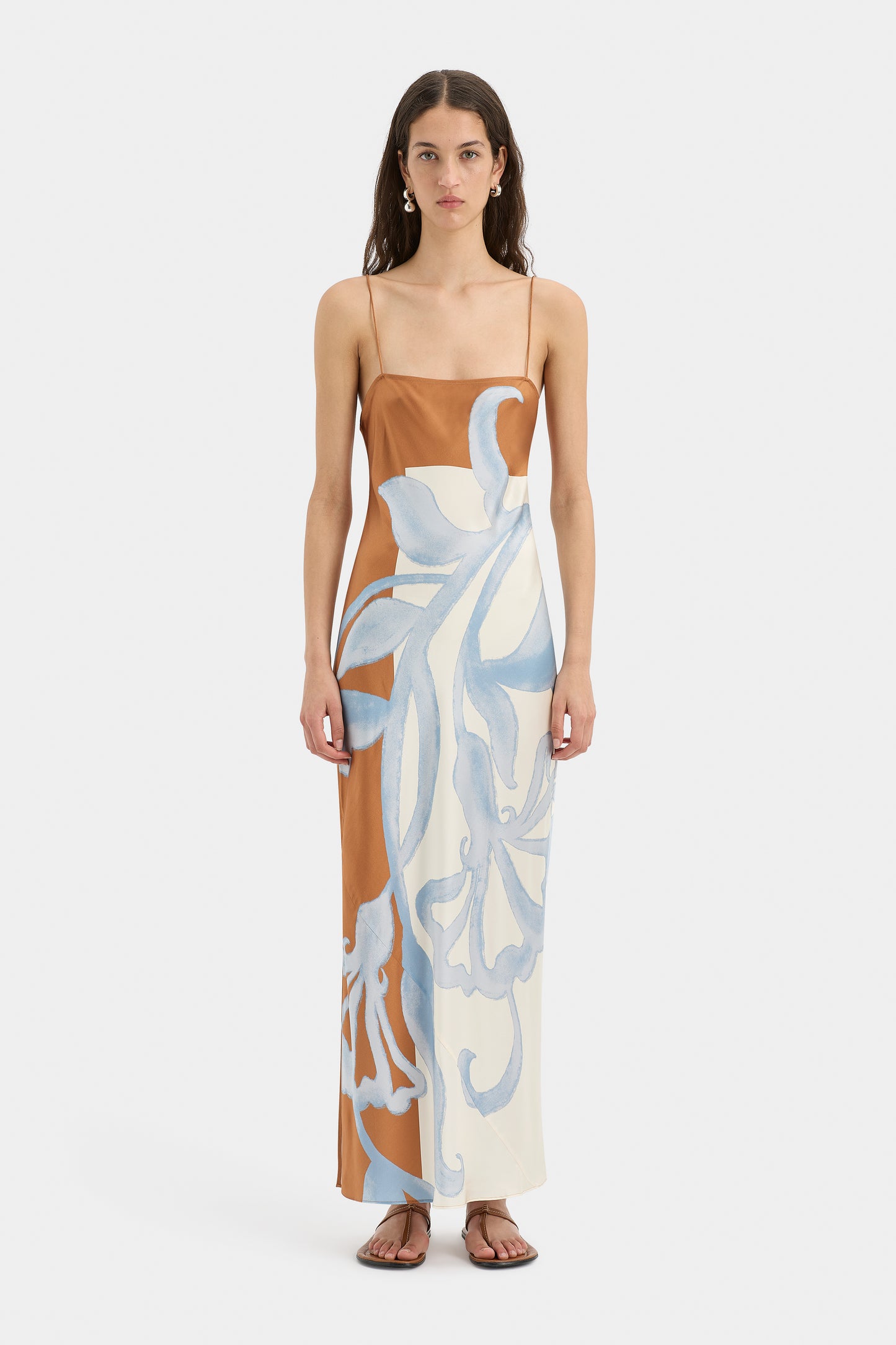 SORRENTO SLIP DRESS - SCIARPA PRINT