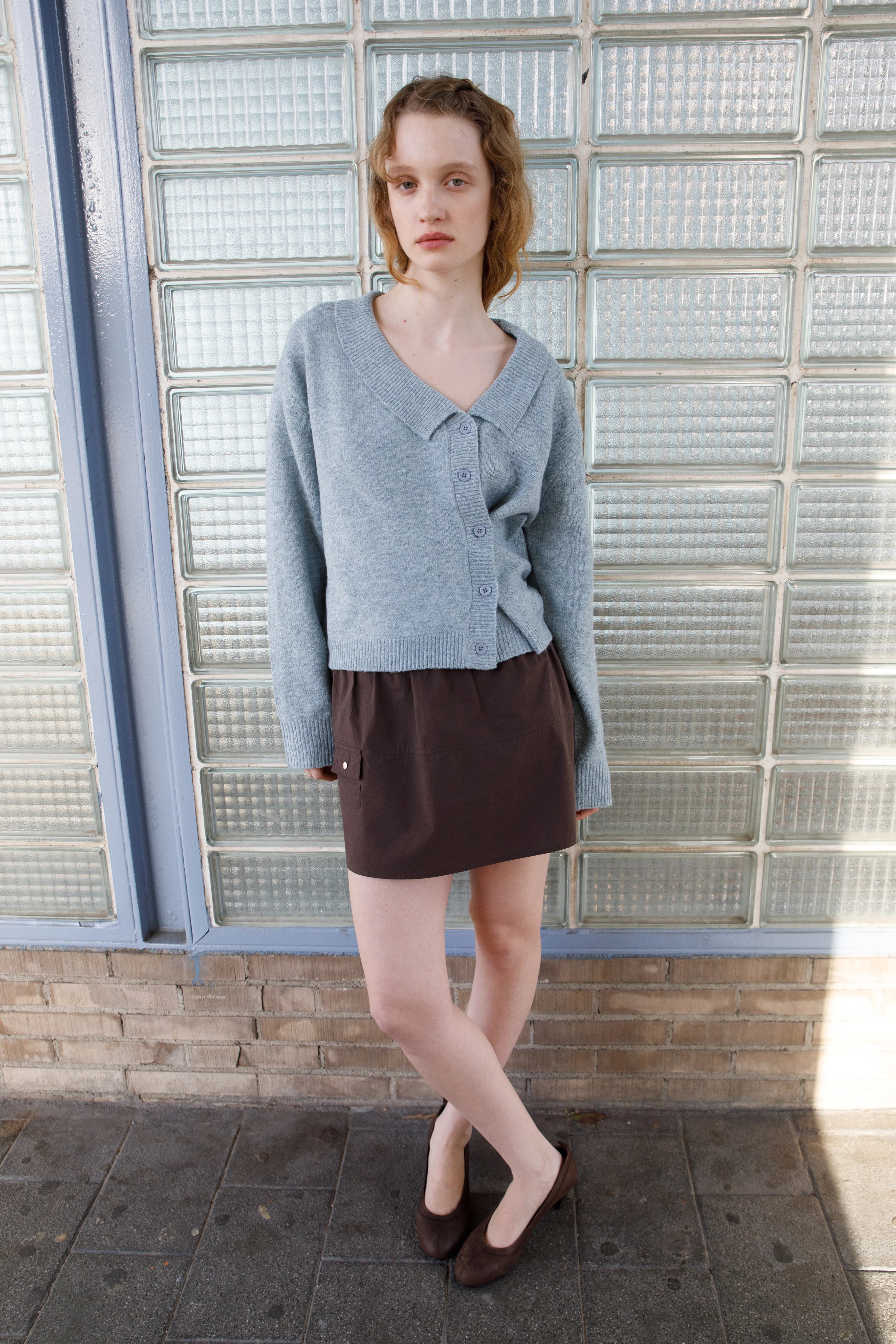 POCKET SKIRT - SEPIA