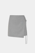 BELLE WRAP MINI SKIRT - GREY