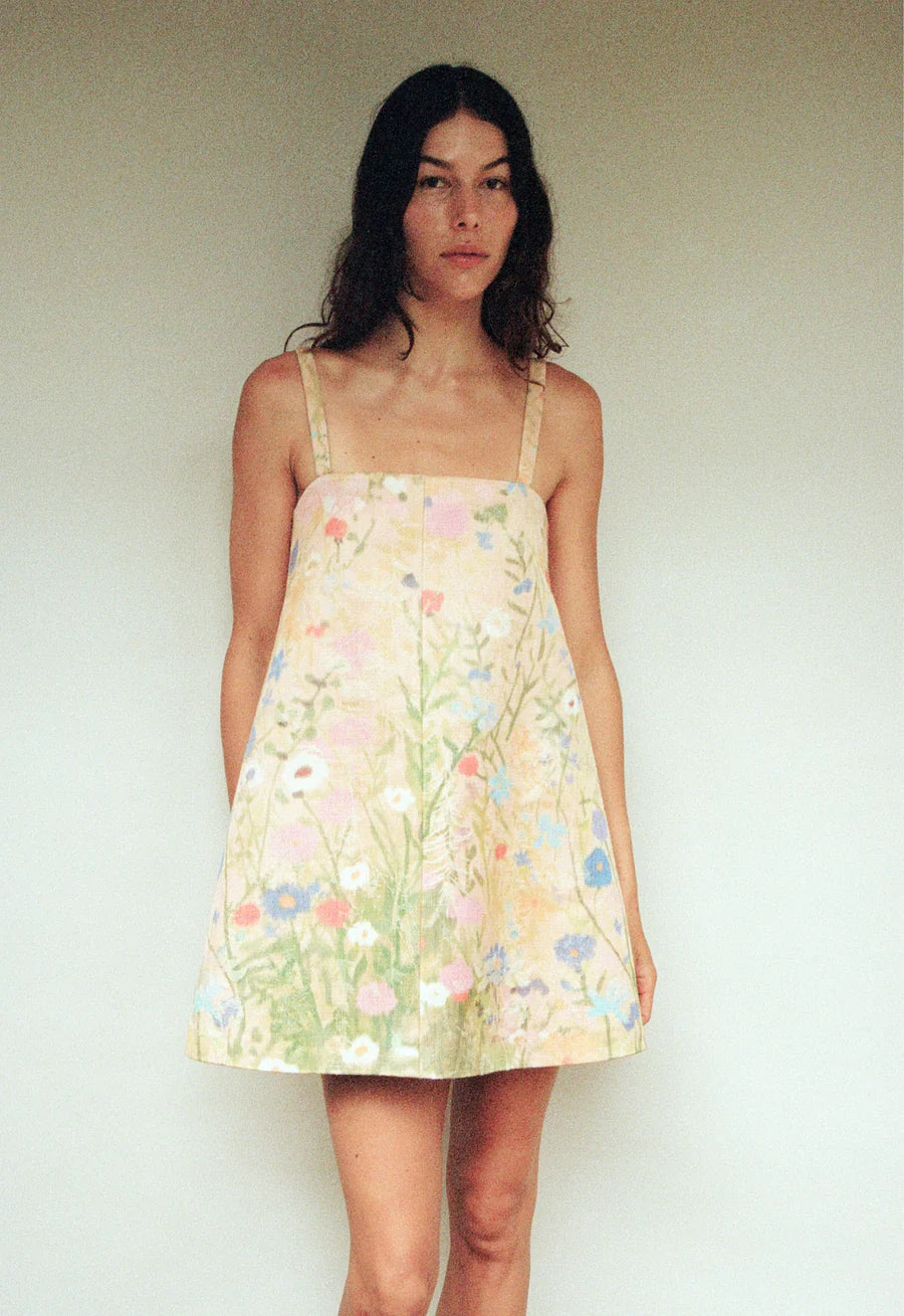 CHASING THE SUN DRESS - PRESSED FLOWERS