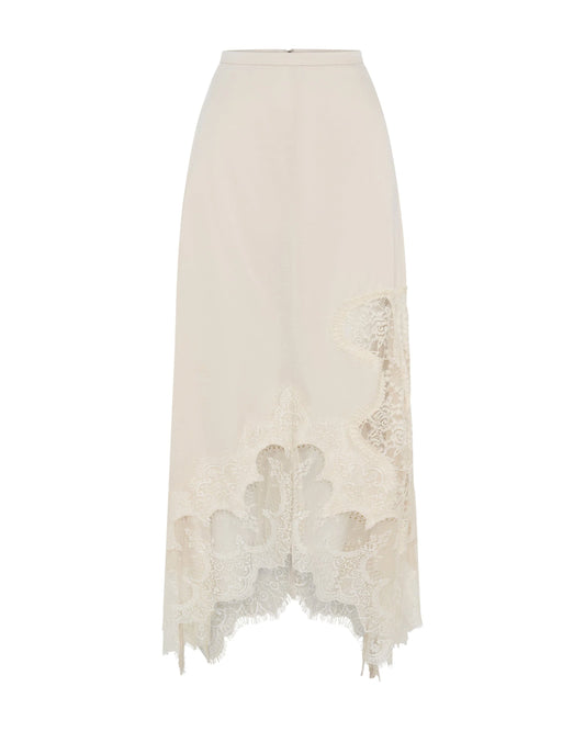 VISIONS LACE SKIRT - BUTTERCREAM
