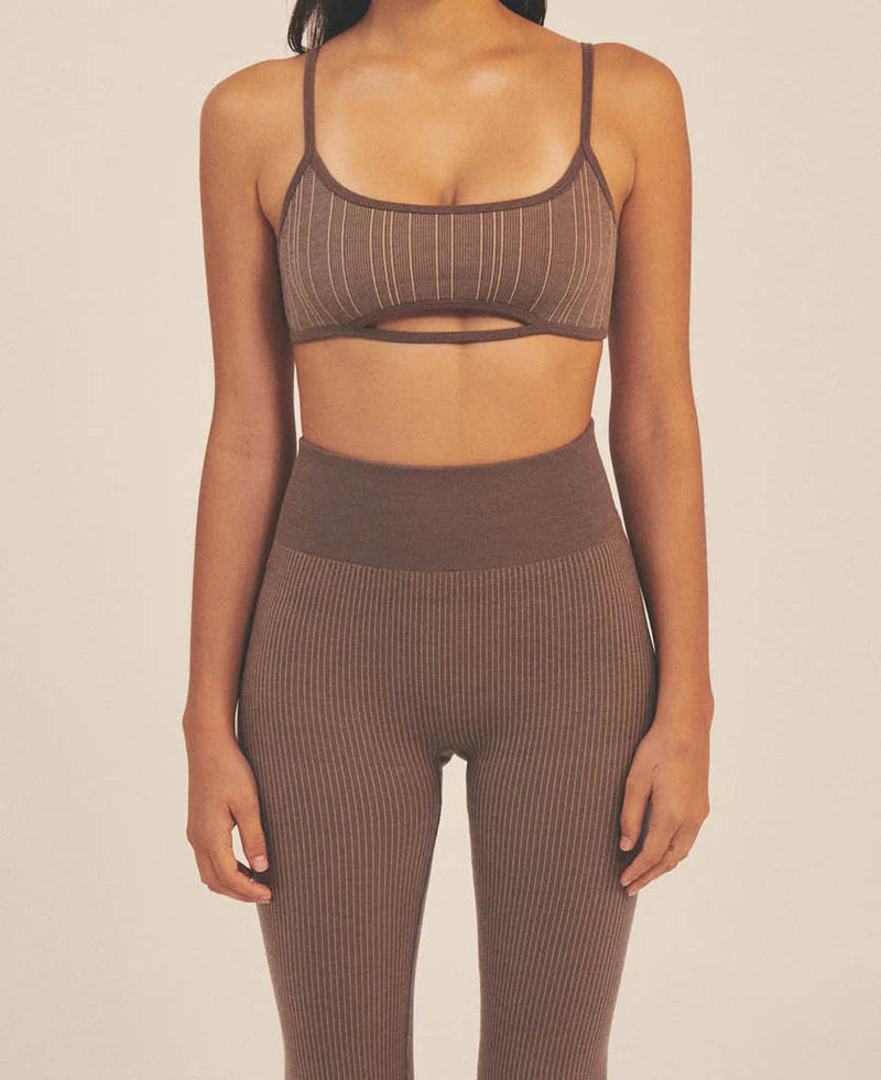 ELBA WOOL BRALET - MOCHA