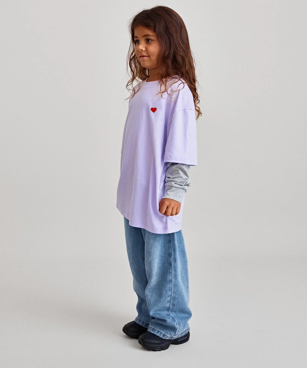 LAYERED LONGSLEEVE - VIOLET / GREY MARLE