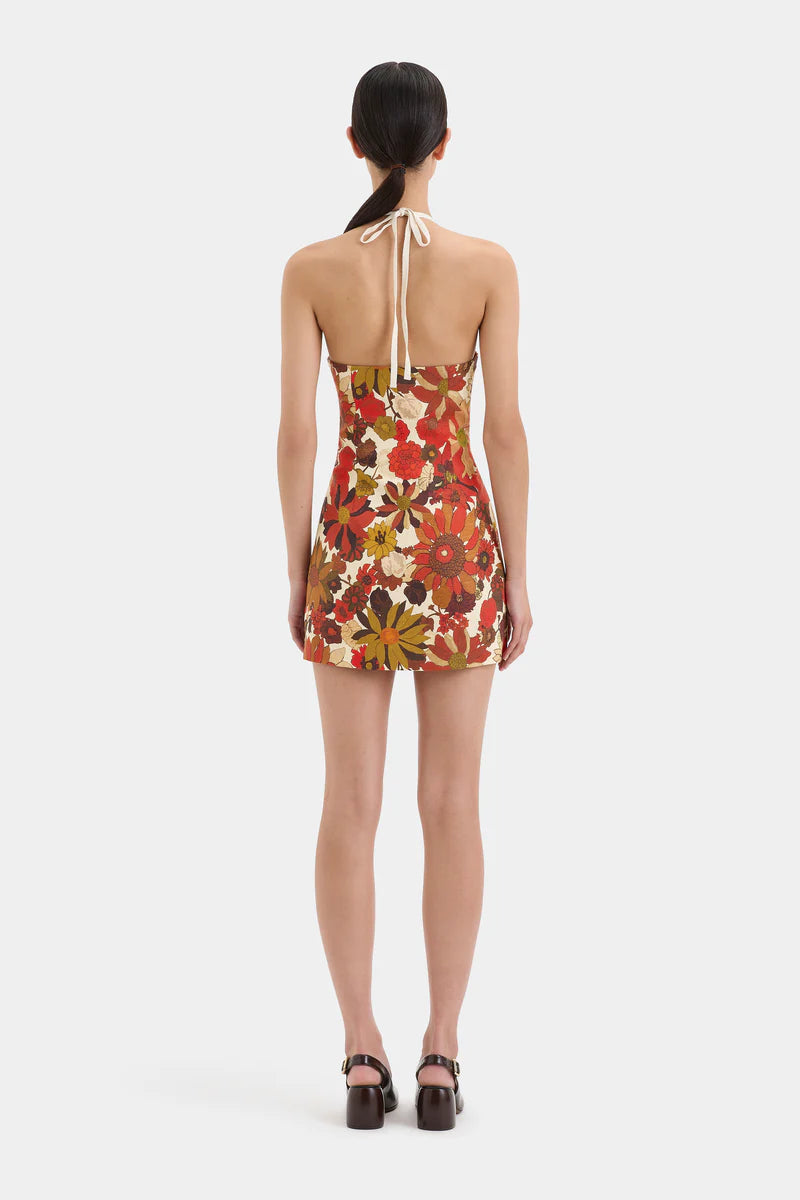 CASTELLA MINI DRESS - FLORA ROSSO