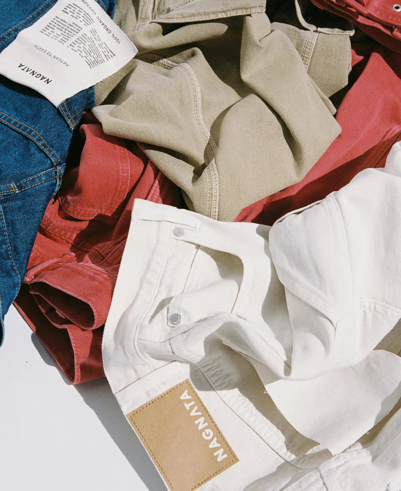 VEGETABLE DYE UTILITY JEAN - BONE WHITE