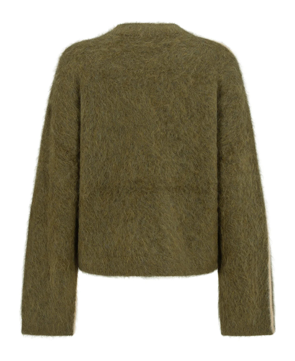 BRUSHED ALPACA CARDIGAN - MOSS
