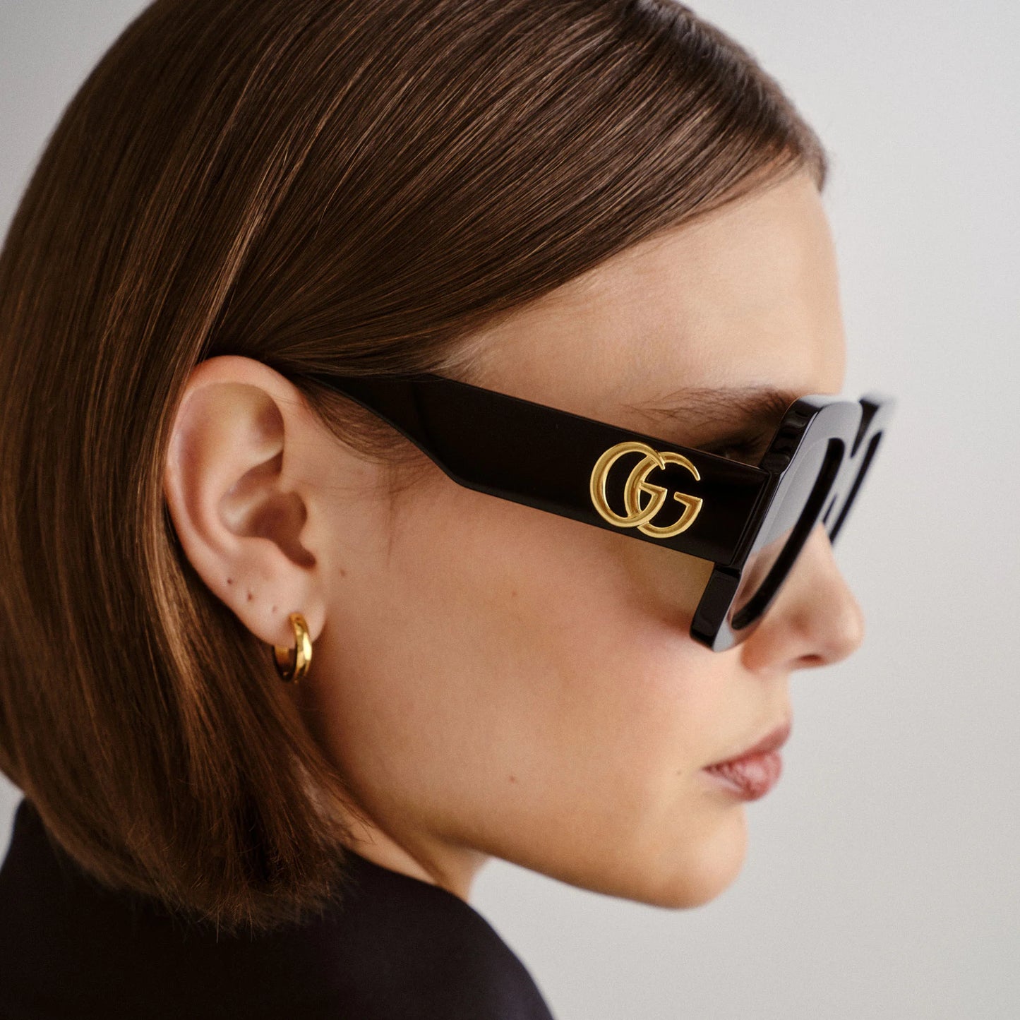 GUCCI OVERSIZED SQUARE SUNGLASSES GG1547S001 - BLACK