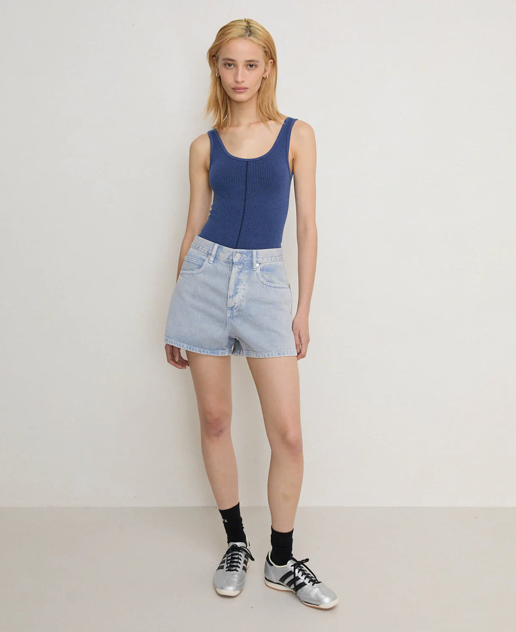 M19 CLASSIC WOOL BODYSUIT - DENIM
