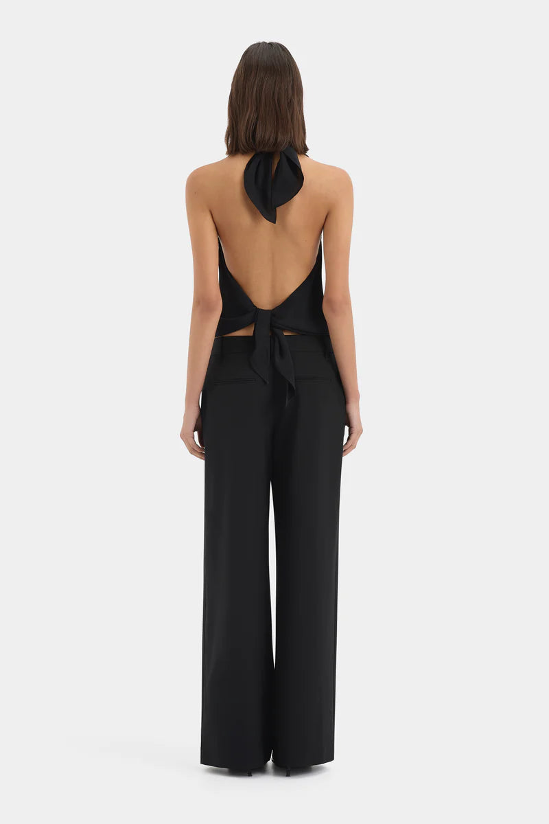(PRE-ORDER) NORIA HALTER TIE TOP - BLACK