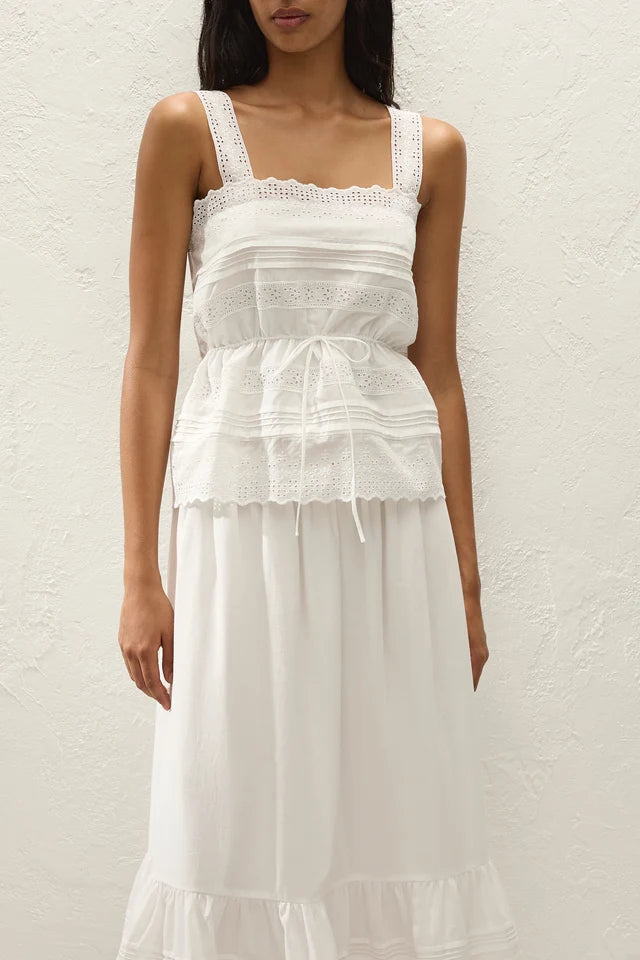 (PRE-ORDER) DALILA TOP - FERNANDA LACE ANTIQUE WHITE