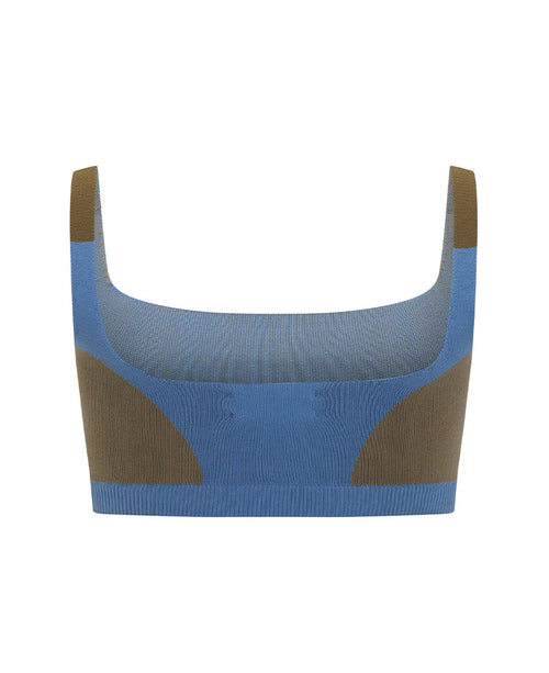 (PRE-ORDER) ORGANIC COLOUR BLOCK BRALET - SKY