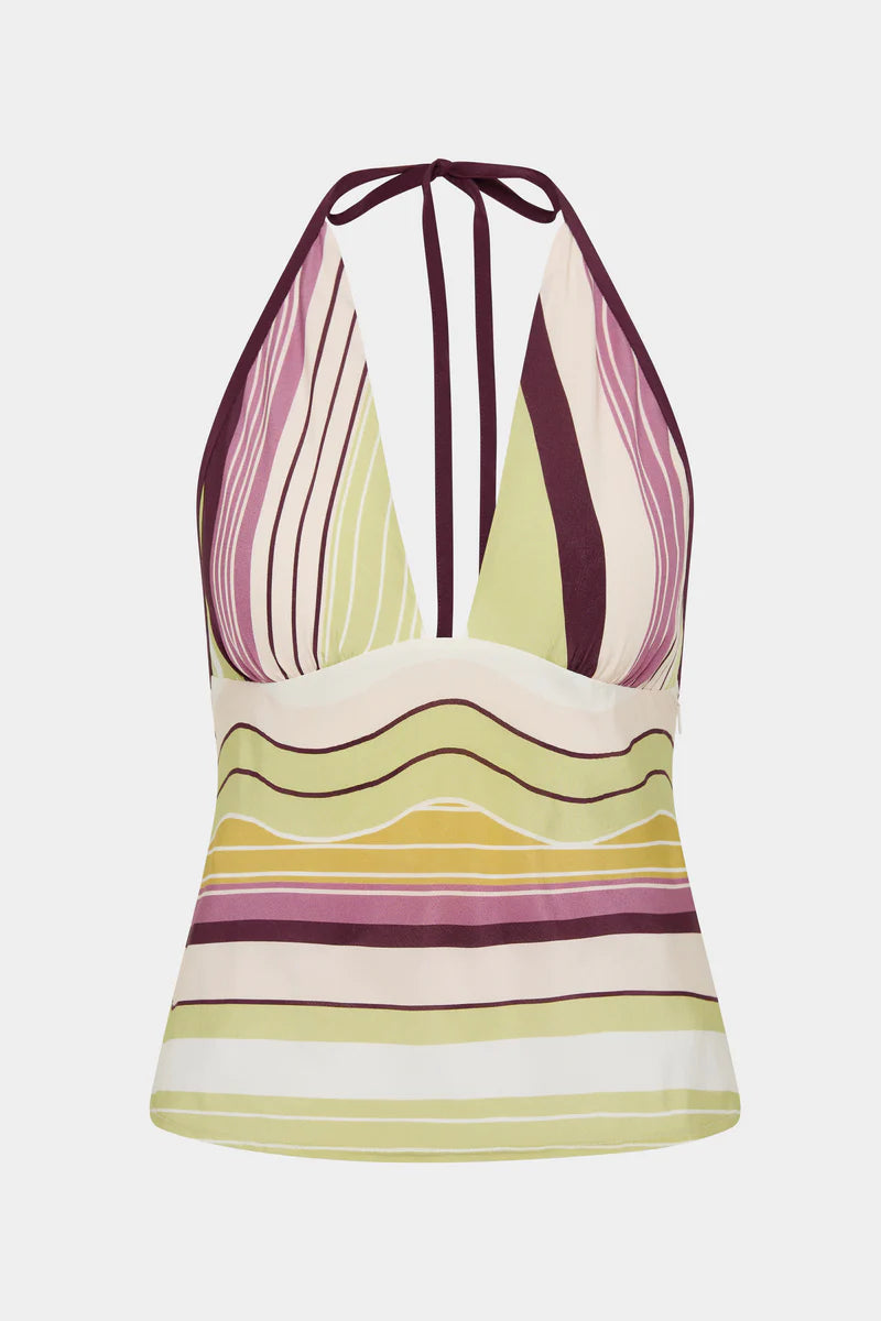 FONTANA HALTER CAMI - ELISA STRIPE
