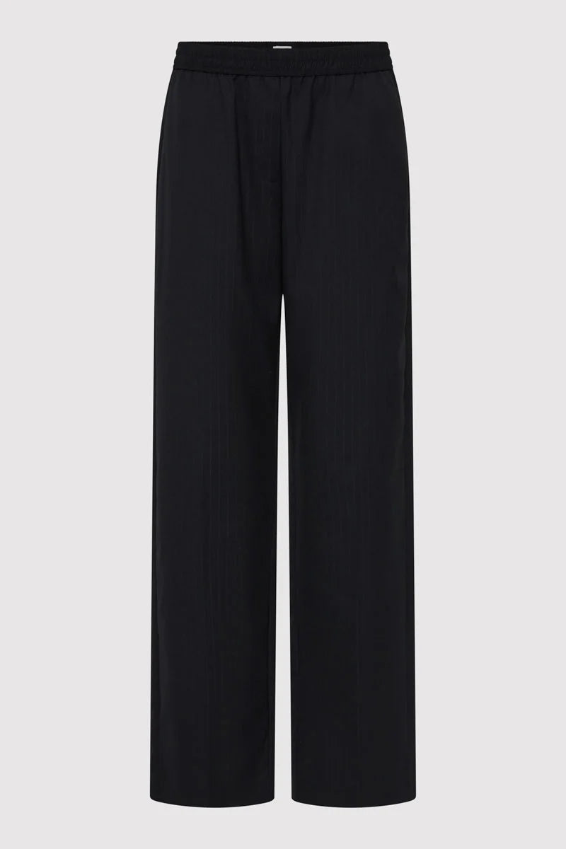 TAILORED ACTIVE PANTS - BLACK PINSTRIPE