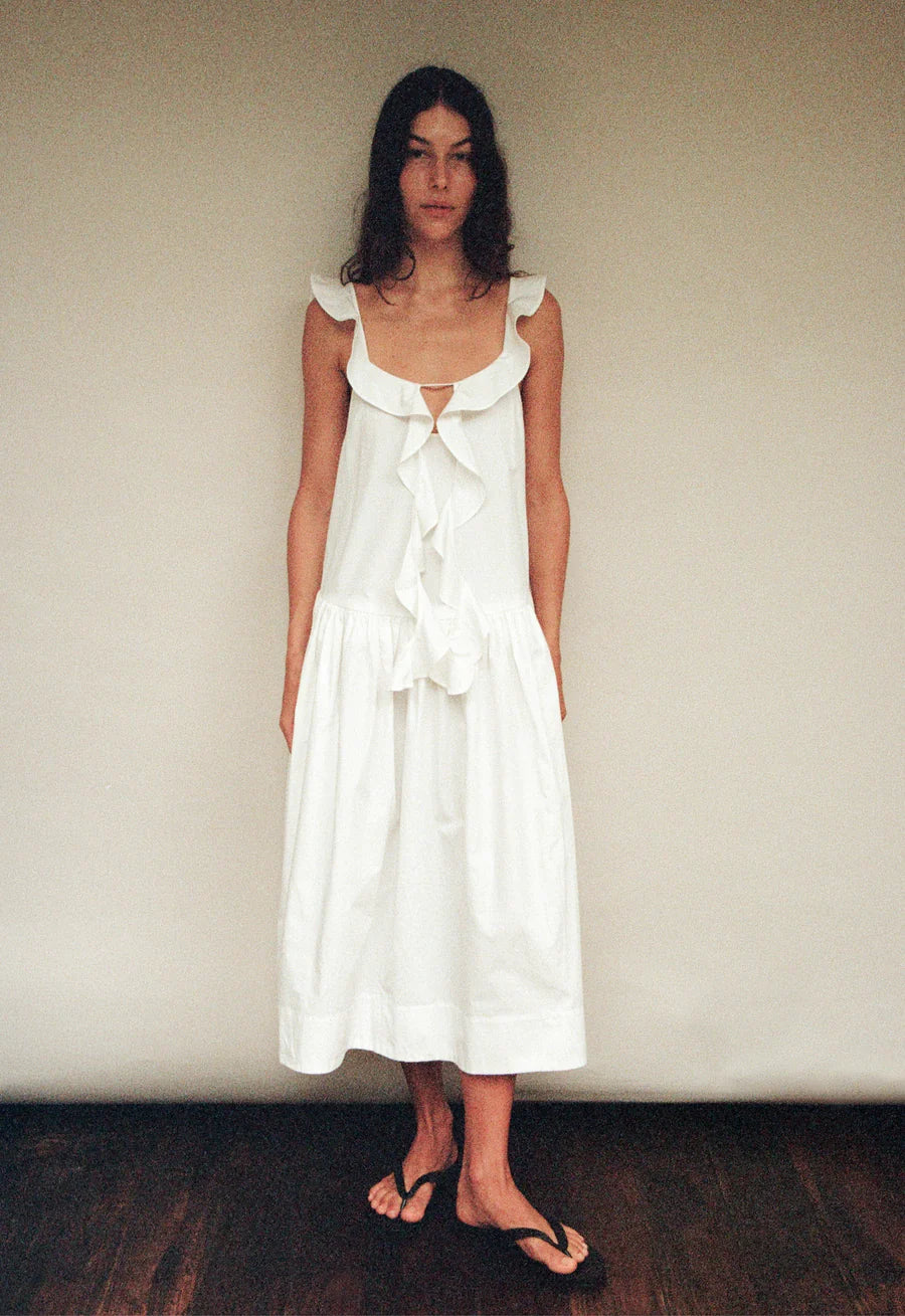 HANG IN THERE BABY DRESS - WHITE