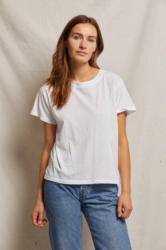 RUBY COTTON BOXY TEE - WHITE