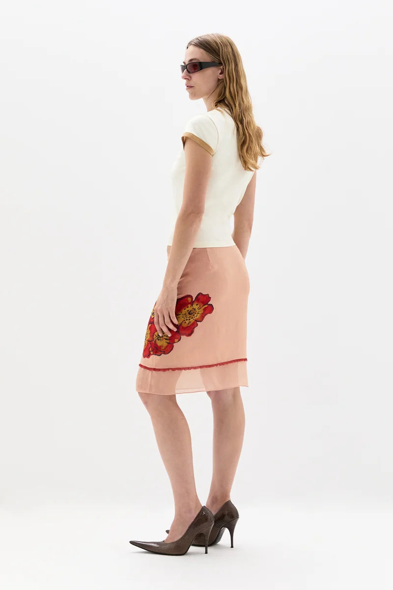 (PRE-ORDER) ESTELLA SKIRT - ALIERA FLORAL BLUSH