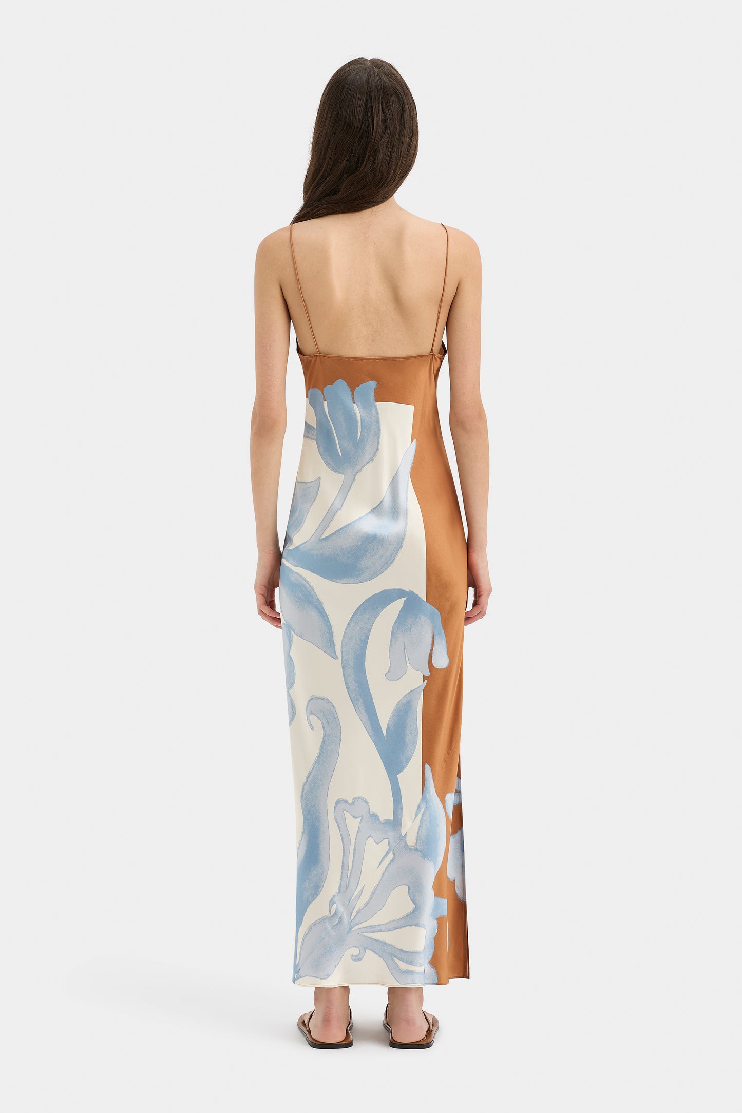 SORRENTO SLIP DRESS - SCIARPA PRINT