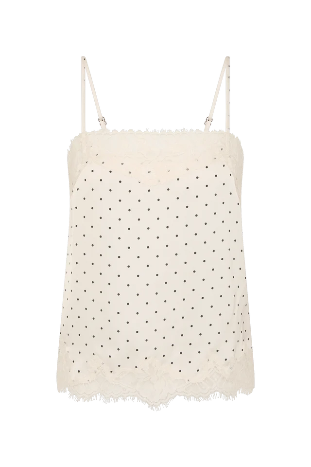 (PRE-ORDER) MARISOL TOP - POLKA DOT ANTIQUE WHITE