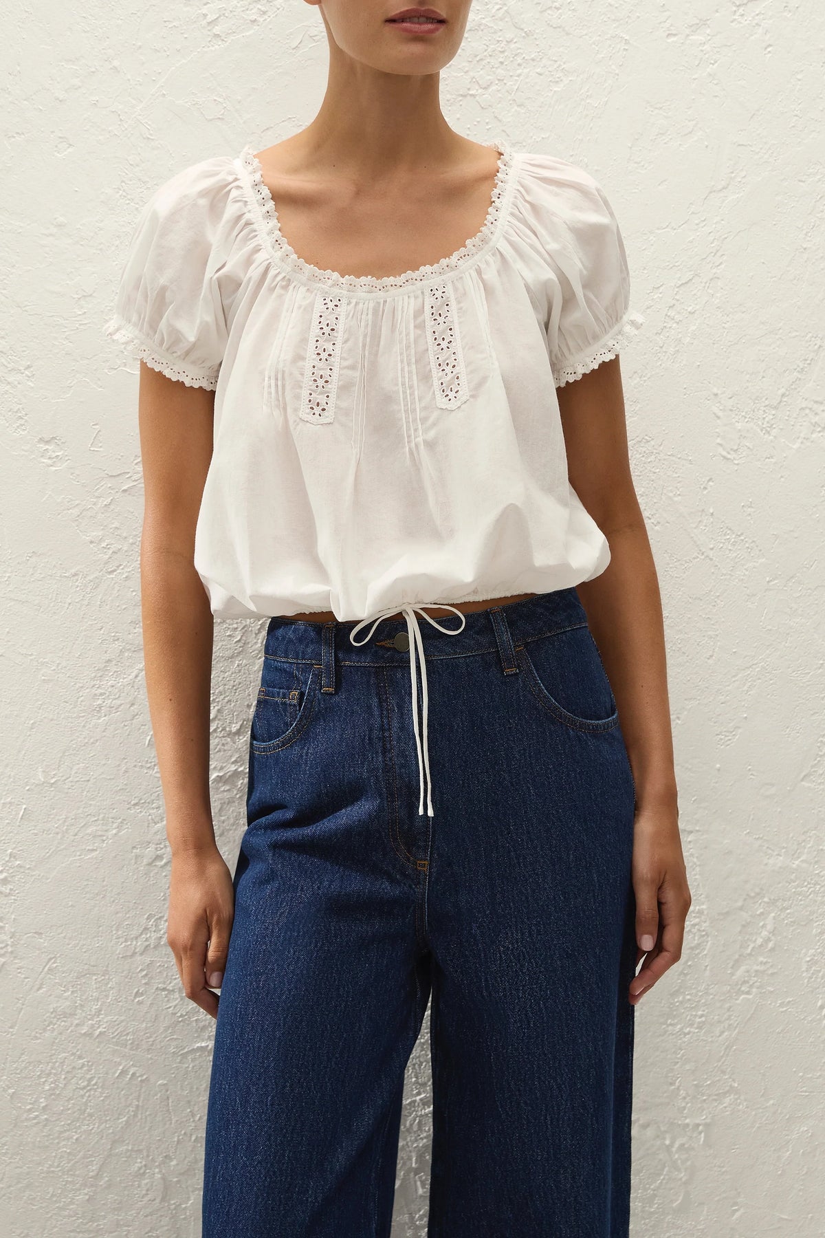 (PRE-ORDER) GABI TOP - FERNANDA LACE ANTIQUE WHITE