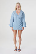 AMARA SHIRT DRESS - DUSK BLUE STRIPE