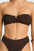 THE BLAKE BANDEAU - CAROB / BLACK
