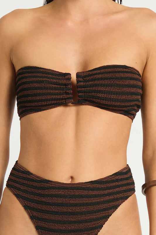 THE BLAKE BANDEAU - CAROB / BLACK
