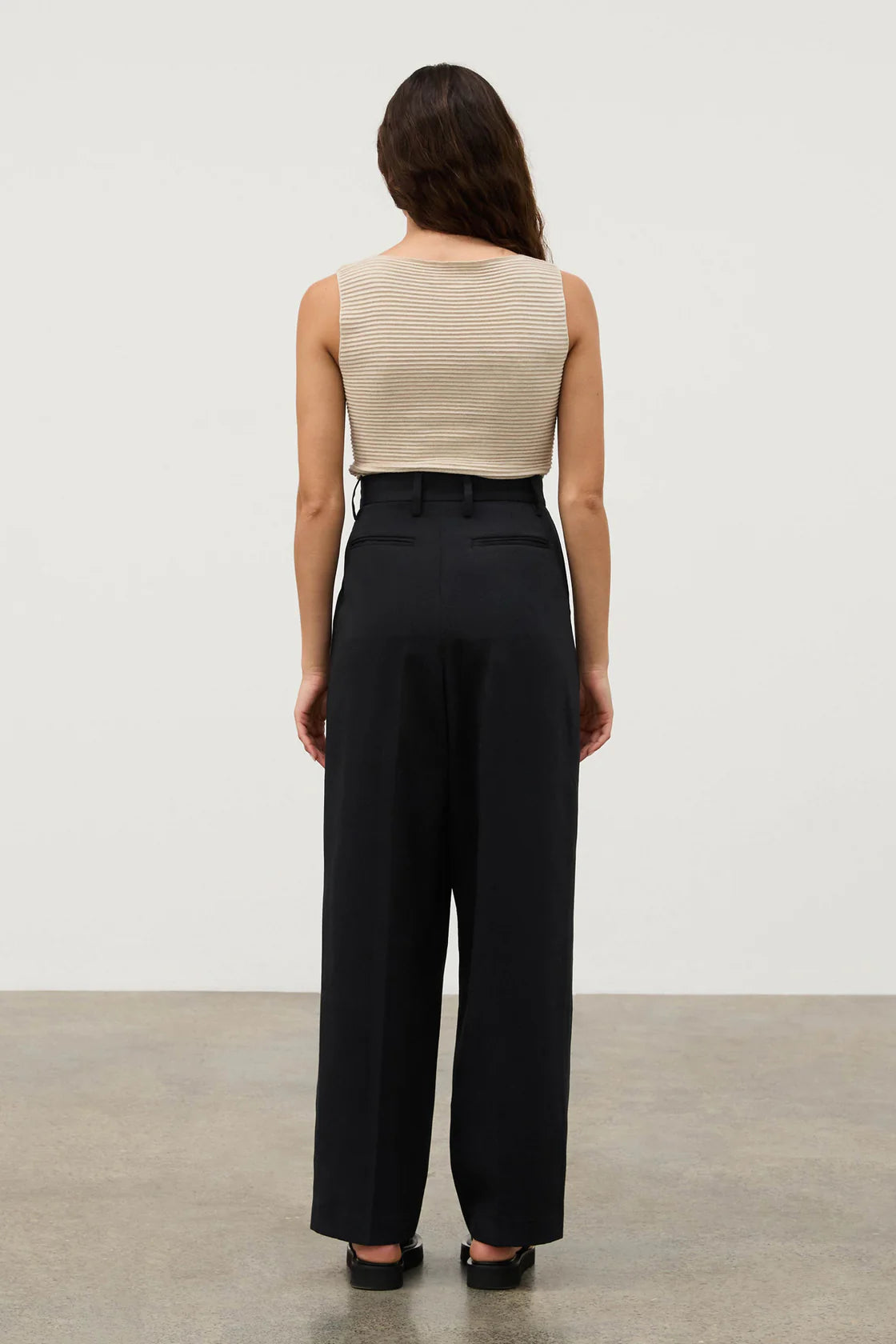 RECYCLED TAILORED PANT - BLACK