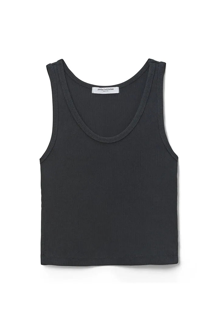 BLONDIE STRUCTURED RIB TANK - BLACK