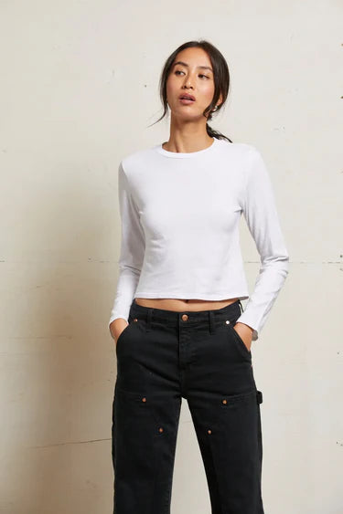 JAMIE LONGSLEEVE TOP - WHITE