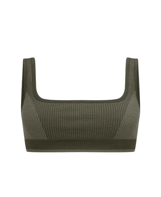 CLASSIC WOOL BRALET - GROVE