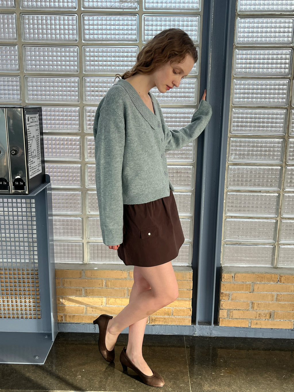 POCKET SKIRT - SEPIA