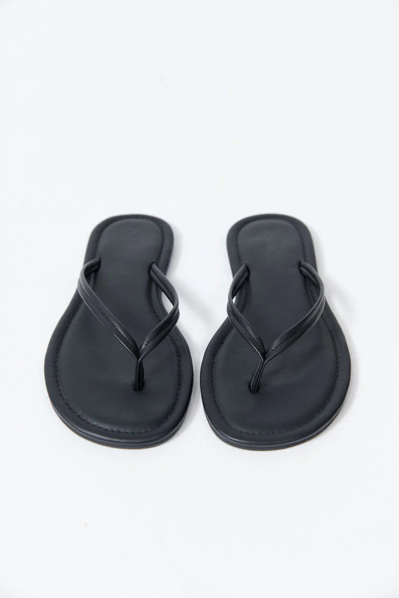 THONG DETAIL SLIDE - BLACK