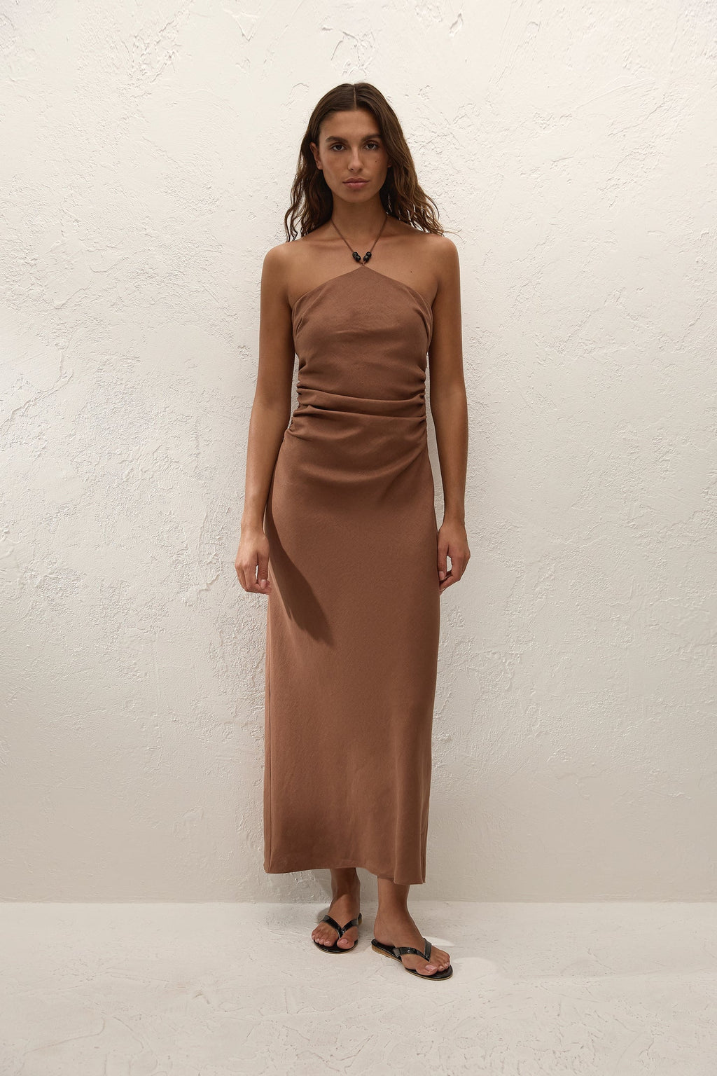 NATALIA MIDI DRESS - CACAO
