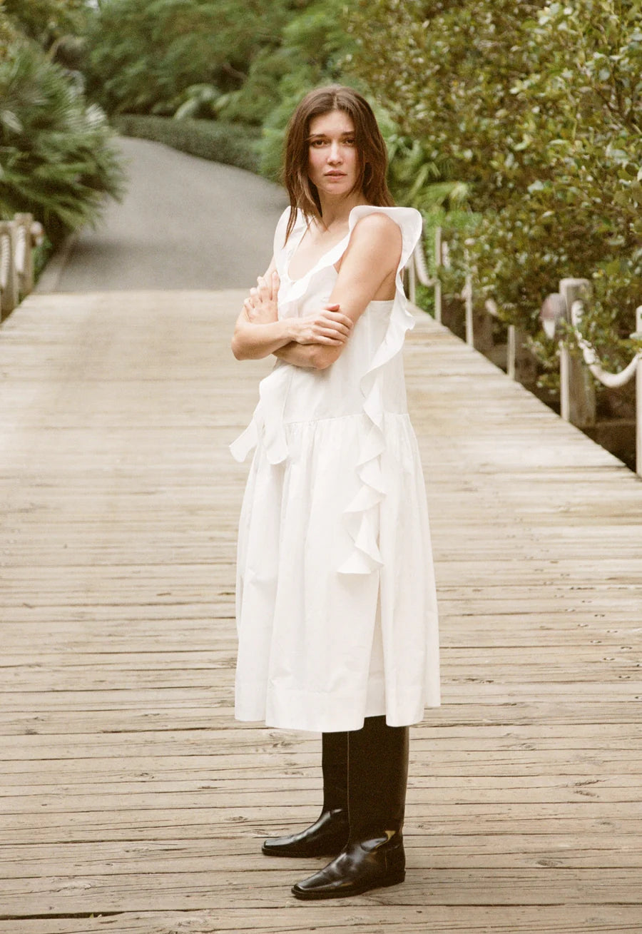 HANG IN THERE BABY DRESS - WHITE
