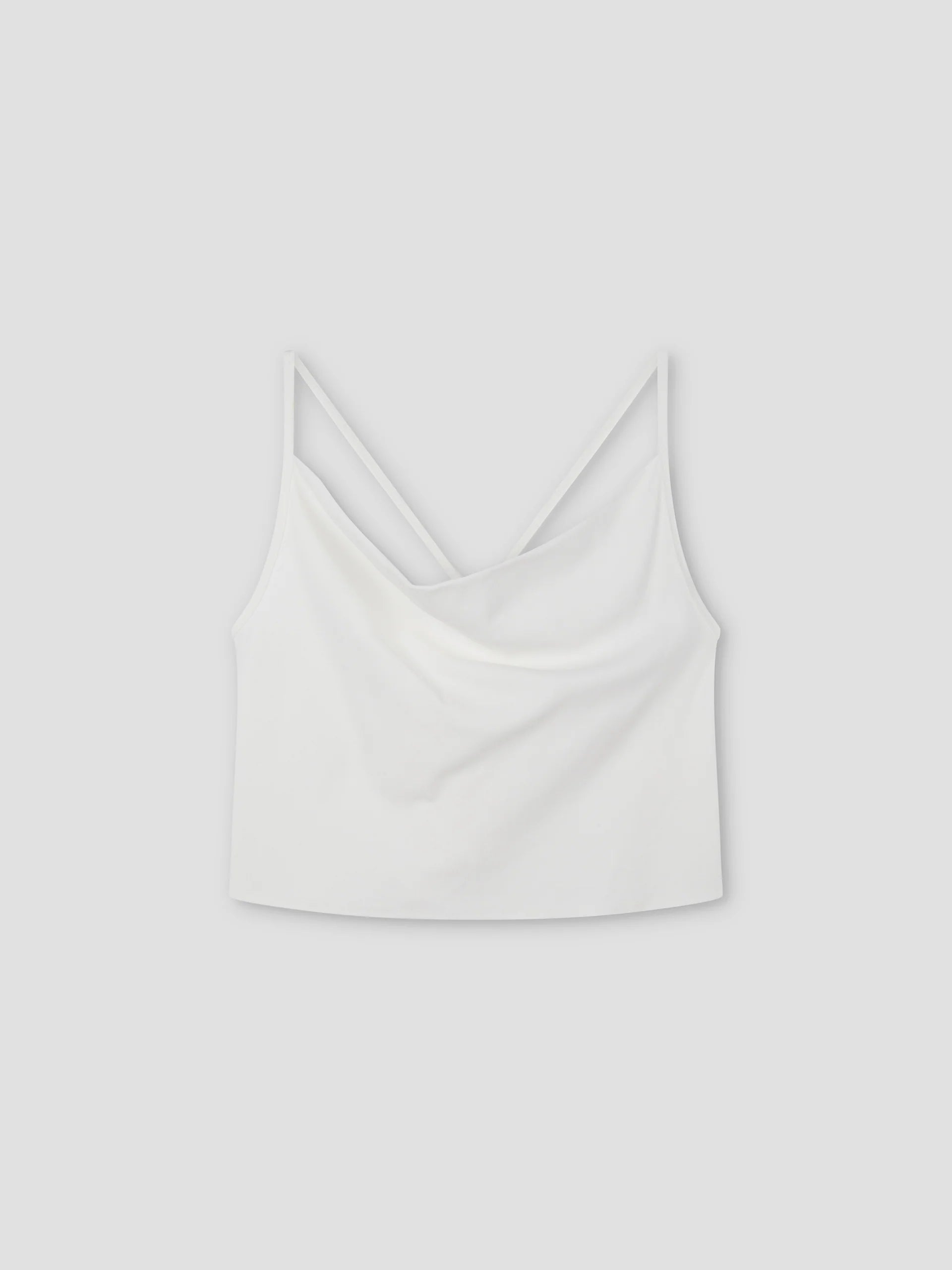 DRAPE JERSEY TOP - WHITE