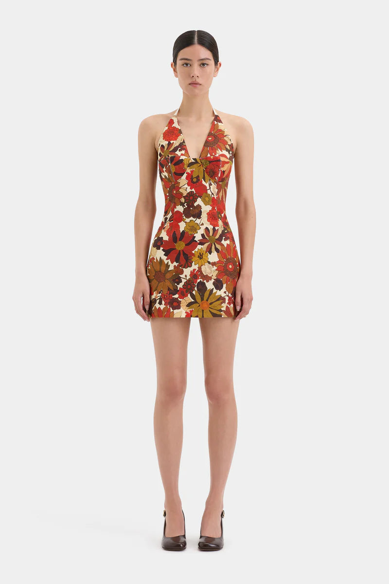 CASTELLA MINI DRESS - FLORA ROSSO