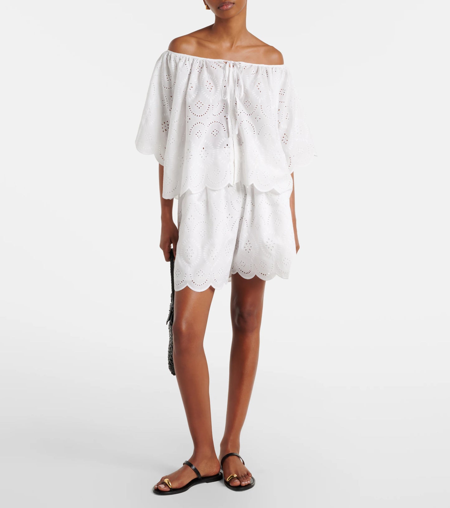 FONDACO TOP - BIANCA EMBROIDERIE WHITE