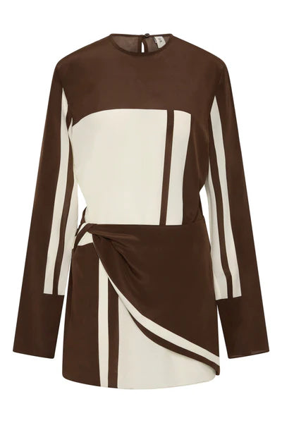 (PRE-ORDER) DESTINO TWIST MINI DRESS - PACHA STRIPE