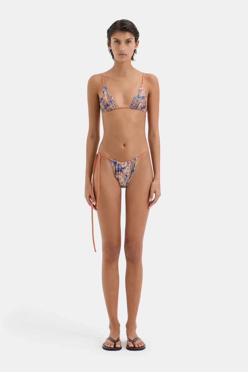 FIORE STRING TRIANGLE TOP - PETALO SCURO