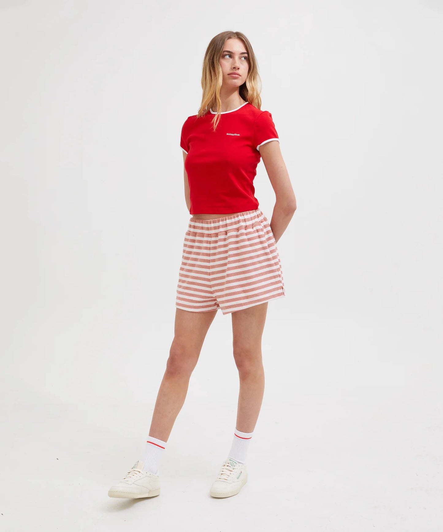 HS BABY TEE - RED/WHITE