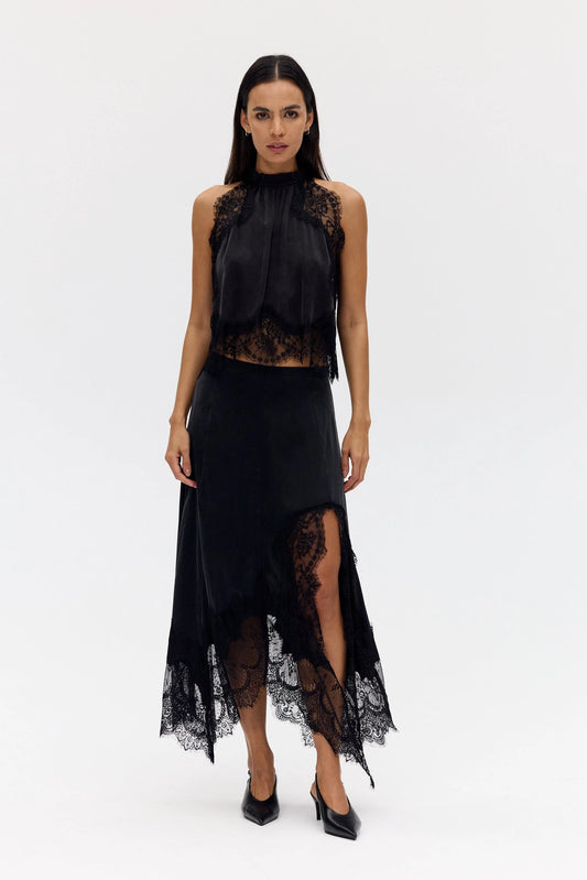 VISIONS LACE SKIRT - EBONY