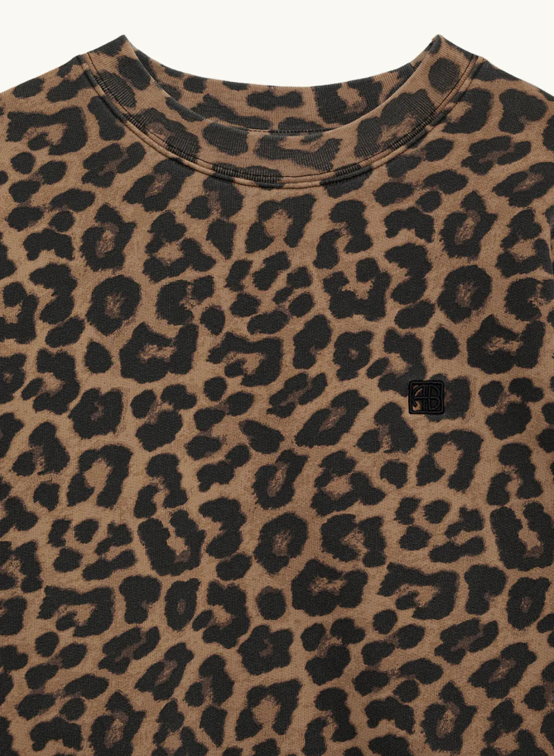 MILES SWEATSHIRT - BLACK BROWN LEOPARD